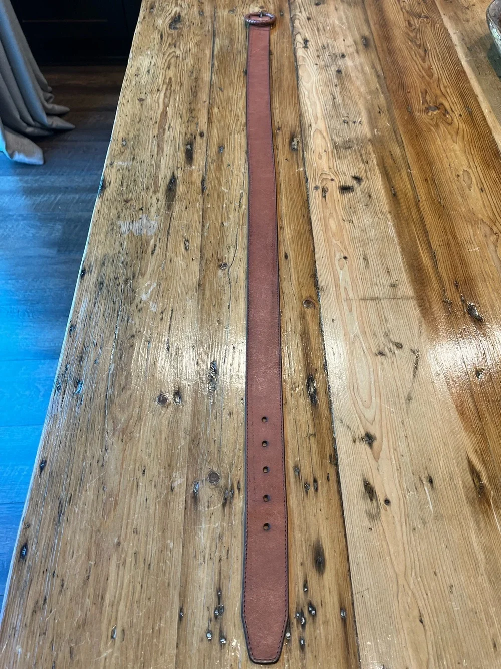 Vintage Cole Haan Women’s Brown Braided Round-Buckle Leather Belt • Size Medium
